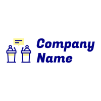 Dark Blue Debate on a White background - Politics