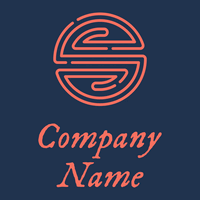 Demonic symbols logo on a Catalina Blue background - Abstract