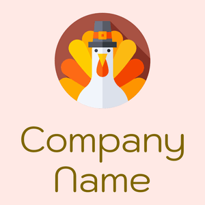 Rounded Turkey logo on a Misty Rose background - Abstract