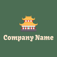 Chinese logo on a Como background - Abstract